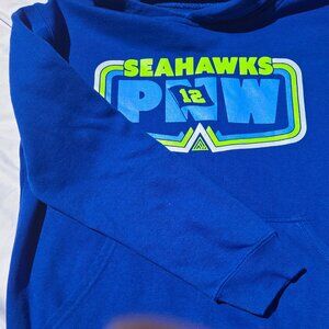 The PNW Seahawks Hoodie Royal Blue YOUTH Large NFL Official Team Apparel